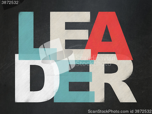 Image of Business concept: Leader on School board background