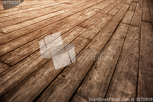 Image of Old wooden parquet floor grunge photographic vintage background