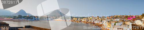 Image of Lake and Landscape of Pushkar, India