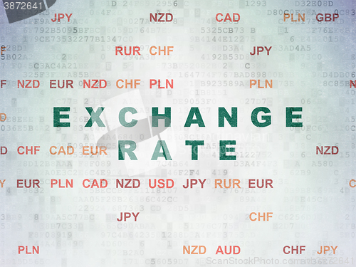 Image of Currency concept: Exchange Rate on Digital Paper background