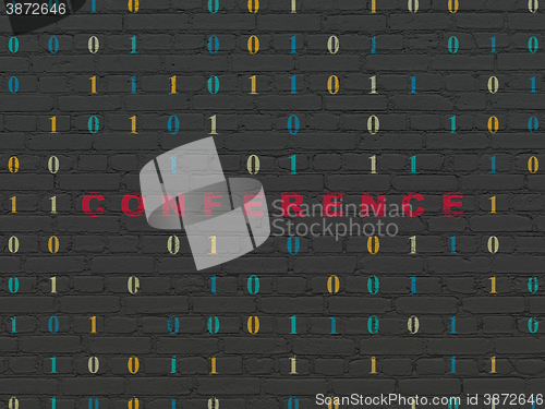 Image of Business concept: Conference on wall background