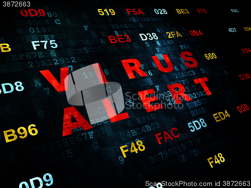 Image of Protection concept: Virus Alert on Digital background