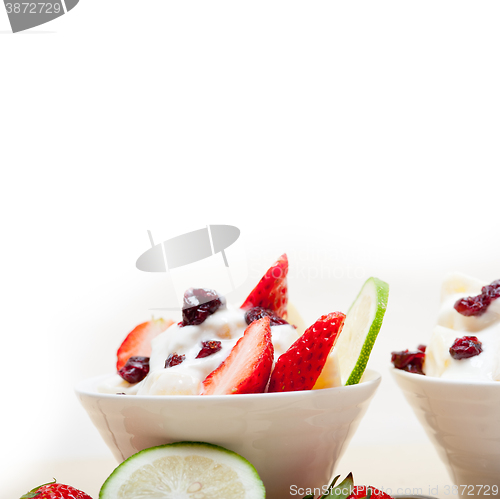 Image of fruit and yogurt salad healthy breakfast