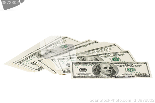 Image of Heap of dollars isolated