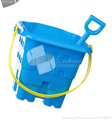 Image of Toy bucket and spade isolated