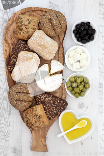 Image of Bread Cheese and Olives