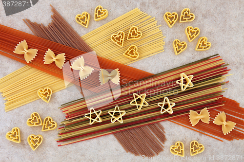 Image of Abstract Pasta Spaghetti Background