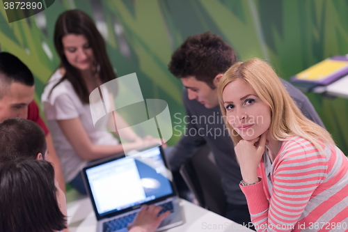 Image of students group study