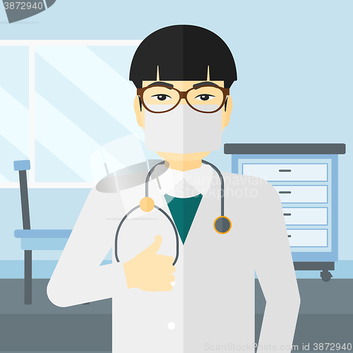 Image of Confident doctor in mask.