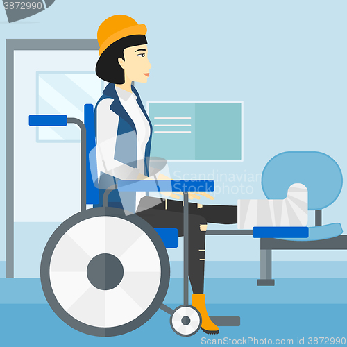 Image of Patient sitting in wheelchair.