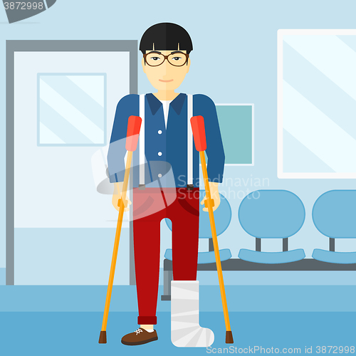 Image of Patient with broken leg.