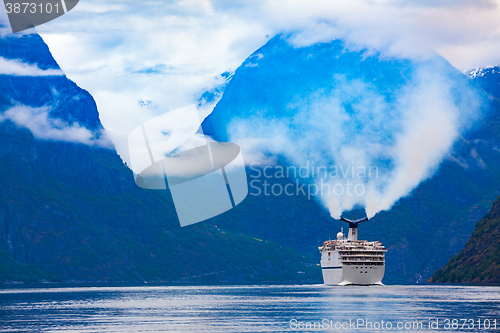 Image of Cruise Liners On Hardanger fjorden