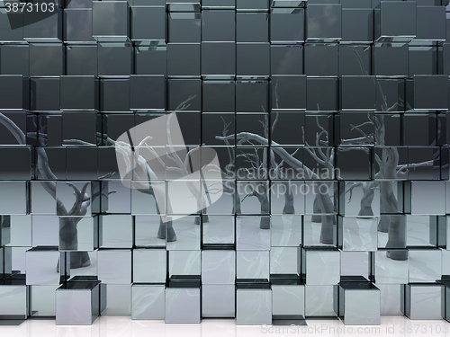 Image of abstract trees - 3d rendering