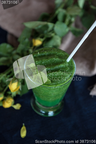 Image of Healthy organic green smoothie