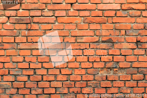 Image of old wall with red bricks