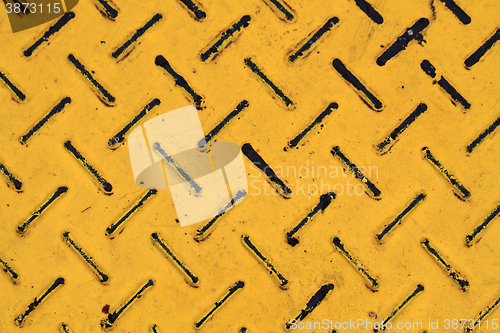Image of steel metal texture with yellow color