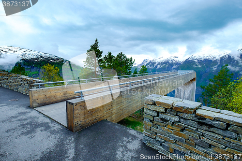 Image of Stegastein Lookout Beautiful Nature Norway.