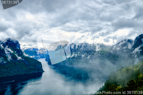 Image of Beautiful Hardanger fjorden Nature Norway.