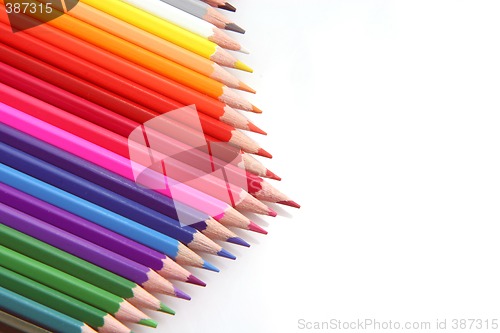 Image of wooden color pencils