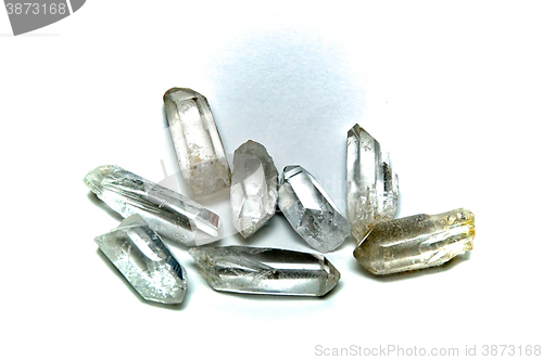 Image of eight Clear Quartz Crystal points