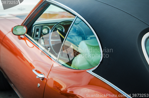 Image of Retro car, close-up