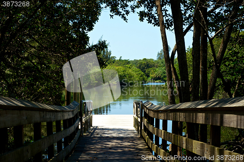 Image of view of river from boardwalk pier