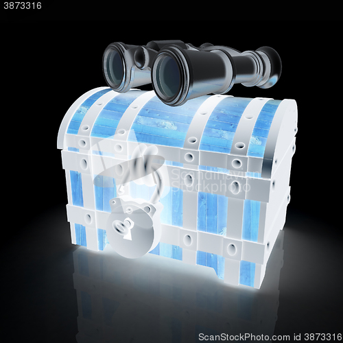 Image of binoculars and chest