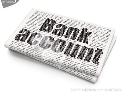 Image of Money concept: Bank Account on Newspaper background