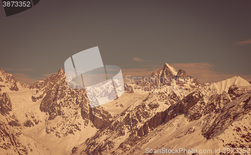 Image of Mountain peaks in winter