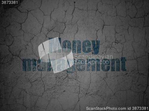 Image of Money concept: Money Management on grunge wall background