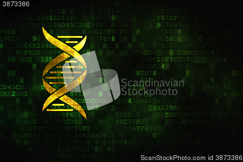 Image of Health concept: DNA on digital background