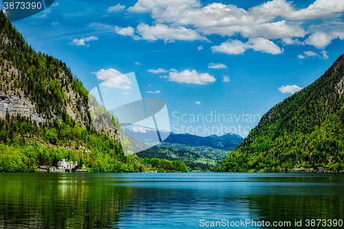 Image of Hallstatter See mountain lake in Austria