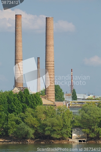 Image of Old Industrial Chimneys