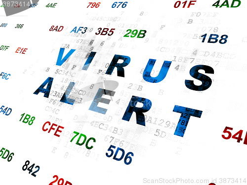 Image of Protection concept: Virus Alert on Digital background
