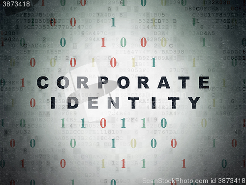 Image of Business concept: Corporate Identity on Digital Paper background