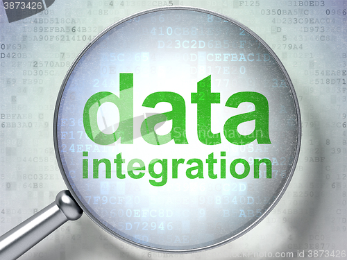 Image of Information concept: Data Integration with optical glass