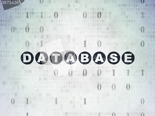 Image of Database concept: Database on Digital Paper background