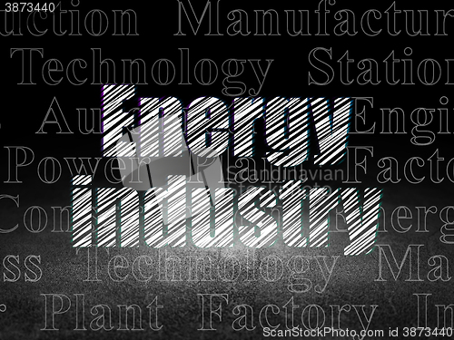 Image of Industry concept: Energy Industry in grunge dark room