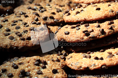 Image of chocolate cookies background
