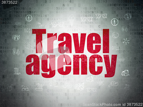 Image of Tourism concept: Travel Agency on Digital Paper background