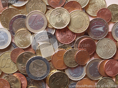 Image of Euro coins background