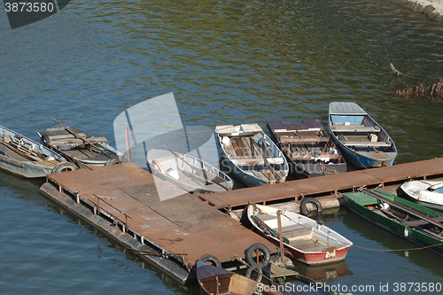 Image of Fishing Boats at a Pier