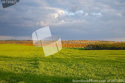 Image of Agircutural landscape with clouds