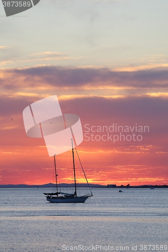 Image of Sailing at sunset
