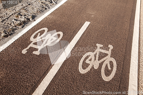 Image of Bicycle lane signs