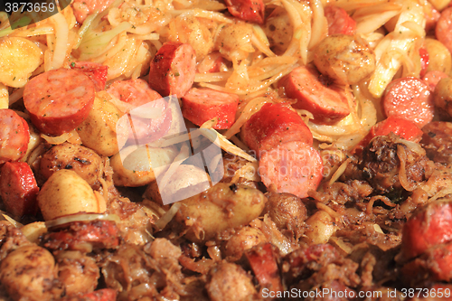 Image of czech food with sausage