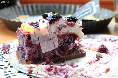 Image of fresh blueberries cake