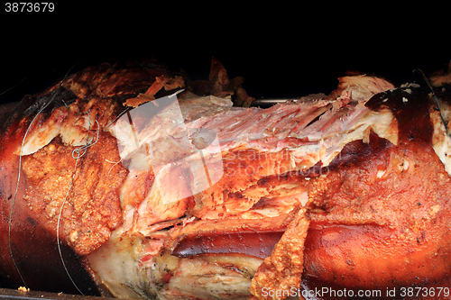 Image of grilled pork meat texture