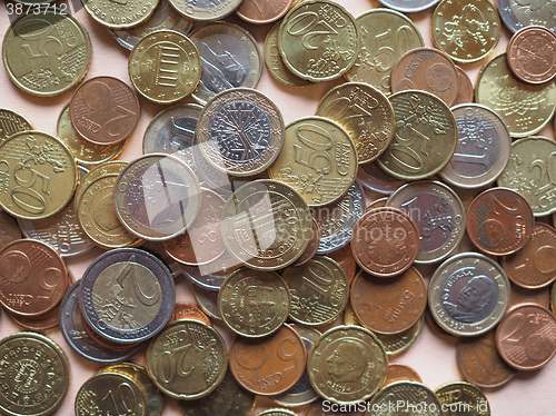 Image of Euro coins background