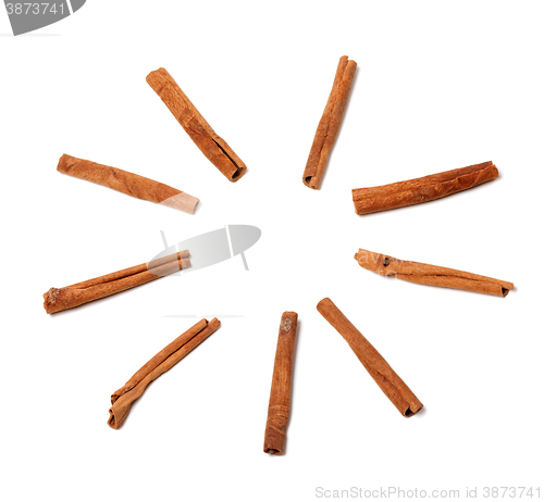 Image of Cinnamon sticks in form of sun